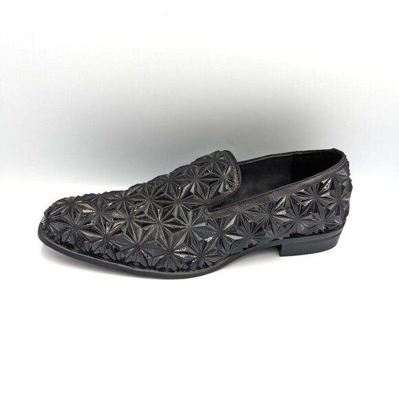 Stacy Adams Sequence Slip On Loafers Men's 9 M (42) Black Crystal Art Deco Party - Picture 1 of 8
